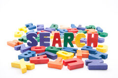 Derecho al olvido Palaba SEARCH con letras de colorex