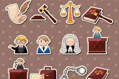 Cómo preparar un juicio y no morir en el intento Pegatinas con motivos legales