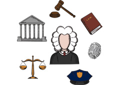 Ley, juez e iconos de justicia