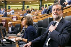 El Congreso tumba la moción de censura de Unidos Podemos contra el Presidente Mariano Rajoy Mariano Rajoy durante la moción de censura