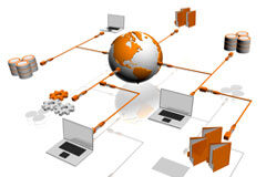 Maximizar nuestro éxito en 2014 a través de la tecnología Ilustraciónde la red en 3d