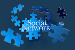 Tuenti & J.A.S.P. Un puzzle con las palabras social network.