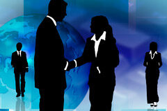 Los servicios internacionales: ¿a quién debo facturar? Grupo de personas de negocios