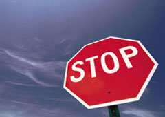 Una señal de stop