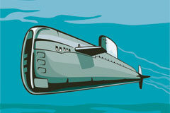 Cuando todo el mundo se cree que eres Mortadelo Dibujo de un submarino