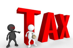 La revolución del impuesto mínimo global Dos muñequitos y la palabra TAX