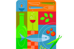 ¿En qué consiste el derecho de alimentos en un concurso o quiebra familiar? Conjunto de alimentos dibujados