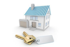 ¿Inquilinos de por vida? Una casa en 3d con unas llaves