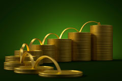 La nulidad de la ampliación de capital social del Atlético de Madrid Montones de monedas que van aumentando.