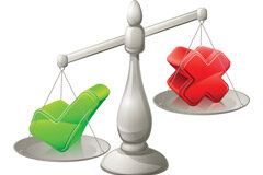 La subsanación de errores procesales en el contencioso-administrativo Dibujo de una balanza