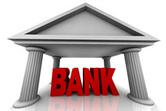 Las garantías en el ámbito de la contratación bancaria – I Edificio con la palabra Bank