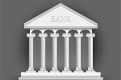 Estudios sobre resolución bancaria Dibujo de un edifiio con la palabra BANK