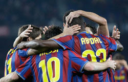 El Supremo falla a favor del Barça en el IVA de los contratos de imagen El Barça celebrando un gol.