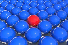 Antinomias ocultas Bolas azules en filas y una roja enmedio.