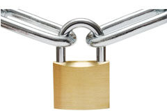 ¿Qué hago con los valores embargados? Una cadena con un candado