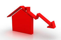 Cláusula cero: la nueva cláusula suelo Silueta de una casa con un flecha descendente sobre ella