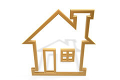 Compraventa de inmuebles en comunidades de bienes Silueta dorada de una casita