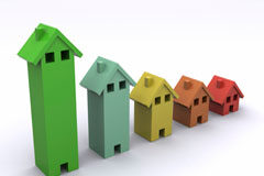 El papel del abogado en la venta de inmuebles Casitas de distintos tamaños y colores