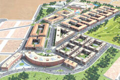 Complejos residenciales y derechos del consumidor inmobiliario Maqueta de un complejo residencial