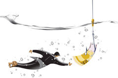 La Unión Europea da los primeros pasos para regular el empleo sumergido Un hombre con un billete de 100 euros pescado