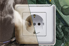 Daños punitivos: riesgo y castigo económico en los accidentes de trabajo Un enchufe con cables y dinero