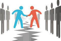 La enemistad manifiesta Dibujo de unos muñecos enfrentados