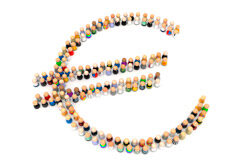 ¿Qué es una SICAV? Muñequitos formando el símbolo del euro