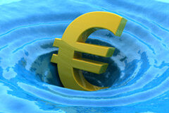 Tratamiento del sobreendeudamiento: el sobreendeudamiento culpable en España Símbolo del euro dentro de un remolino