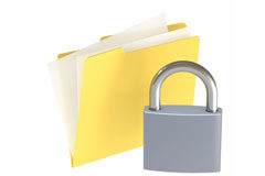 Cuestiones procesales de la demanda de elevación a público de compraventa en documento privado Un fichero con papeles y un candado.