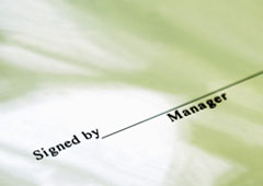 Documento para firmar el administrador o manager