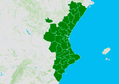 Mapa comunidad valenciana
