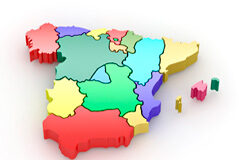 El uso del castellano y de las demás lenguas oficiales ante los tribunales de justicia Mapa de España