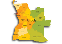 Mapa de Angola