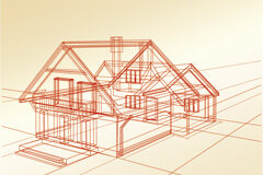 Bancos y desastres sobre plano XVIII Maqueta de una casa