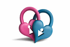 Construcción de la mediación (civil y mercantil) en España Dos candado en forma de corazón