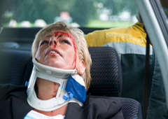 Mujer accidentada