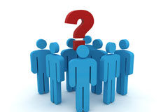 Análisis de las novedades de la reforma laboral Muñecos azules con un interrogante rojo encima