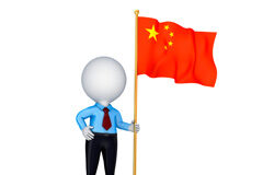 La protección legal de la marca en china Un muñequito sosteniendo la bandera de china