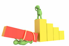 Reforma concursal y acciones de responsabilidad de administradores Un muñequito verde tira una barra naranja encima a otro.