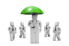 Responsabilidad de la aseguradora cuando el trabajador no se encontraba dado de alta en la Seguridad Social Varios muñecos y uno de ellos bajo un paraguas verde