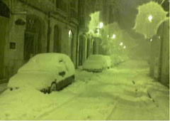 Nevada histórica en Burgos el 25 de diciembre de 2004.