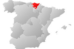 Testamento mancomunado a los tres territorios del País Vasco Comunidad País Vasco en rojo