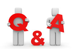 Q&A sobre derechos de explotación cedidos en exclusiva “temporalmente compartidos” Dos muñequitos con las letras Q & A