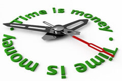 ¿Me pueden reducir la jornada y el salario? Un reloj donde pone 'Time is money'