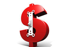 ¡Es la deuda privada, estúpido! El símbol de dinero con un interruptor