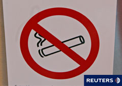 La señal de prohibido fumar