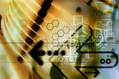 Buen gobierno de las TIC como clave del cumplimiento normativo corporativo Símbolos varios sobre fondo ocre