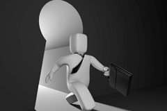 Responsabilidad del socio único (STS de 19 de julio de 2016) Muñeco con maletín saliendo de una cerradura