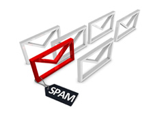 La palabra spam cogida de un sobre La palabra spam cogida de un sobre