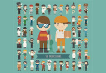 La ultraactividad y la contractualización de las condiciones de trabajo: pronunciamientos más recientes Dibujo de muñequitos con diferentes profesiones